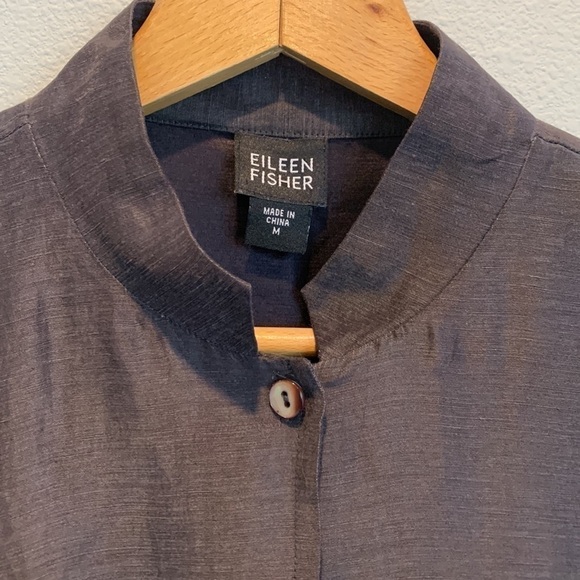 Eileen Fisher Linen & Silk Tunic Gray Women’s Size: Medium - Picture 3 of 9